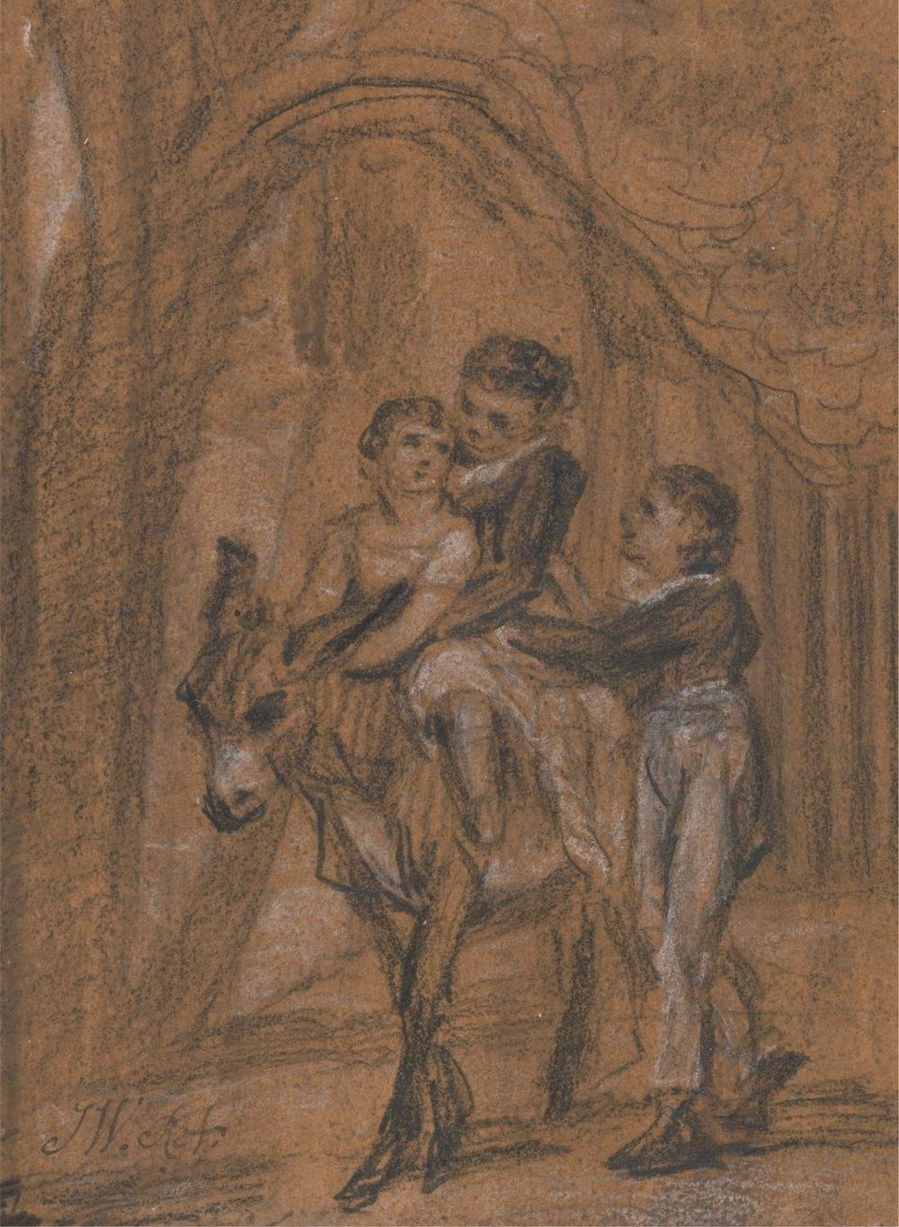 Study for the Oil Painting ‘The Children of Theophilus Levitt, Esquire.’ (1820 to 1830)
