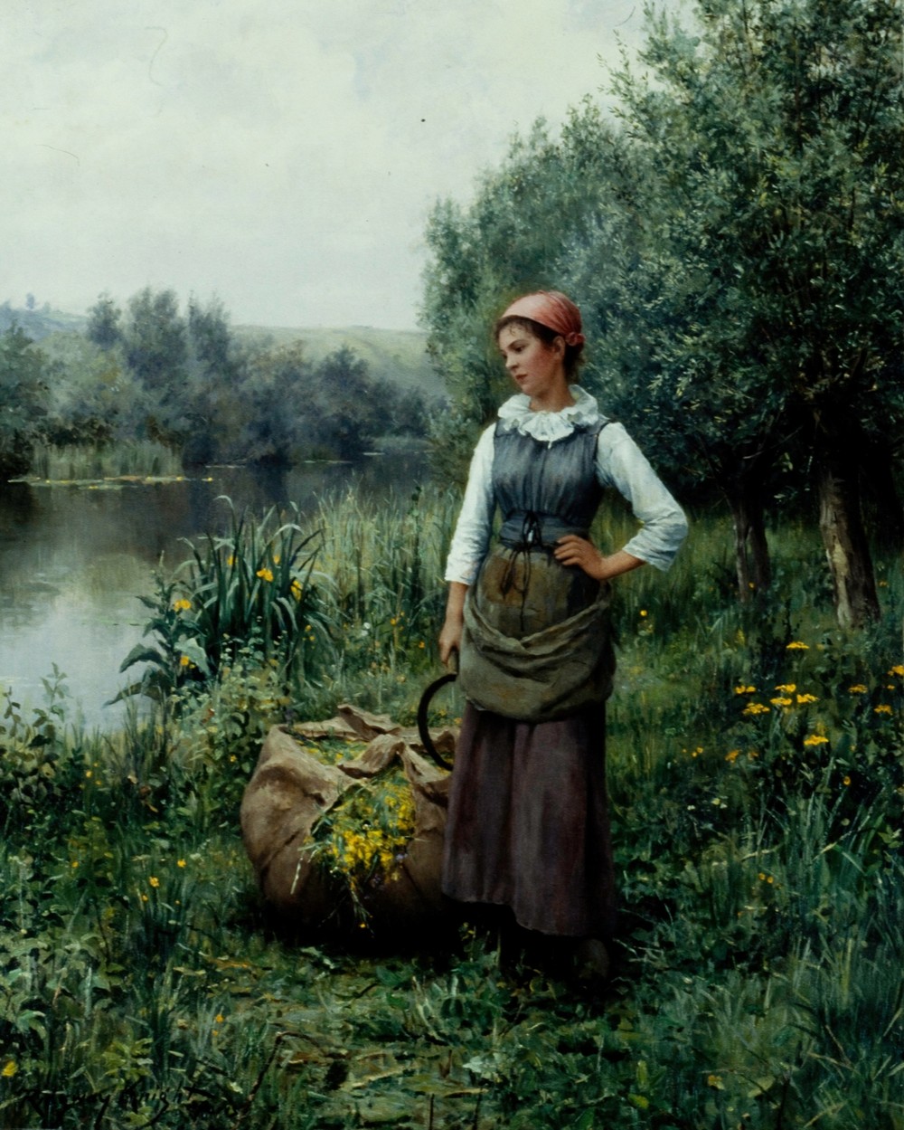 Girl by a Stream, Flanders (c. 1890)