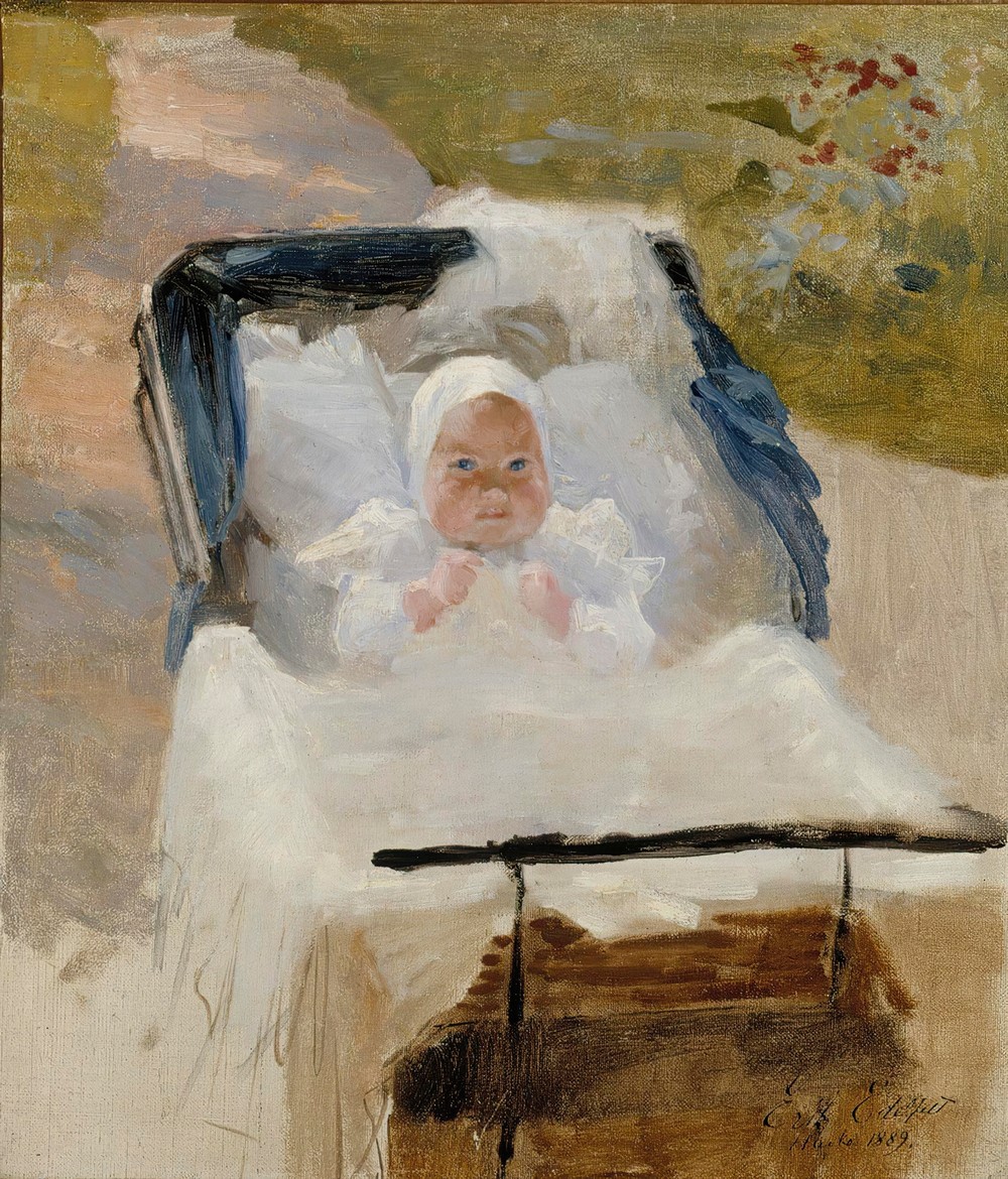 The Artist’s Son Erik In A Pram