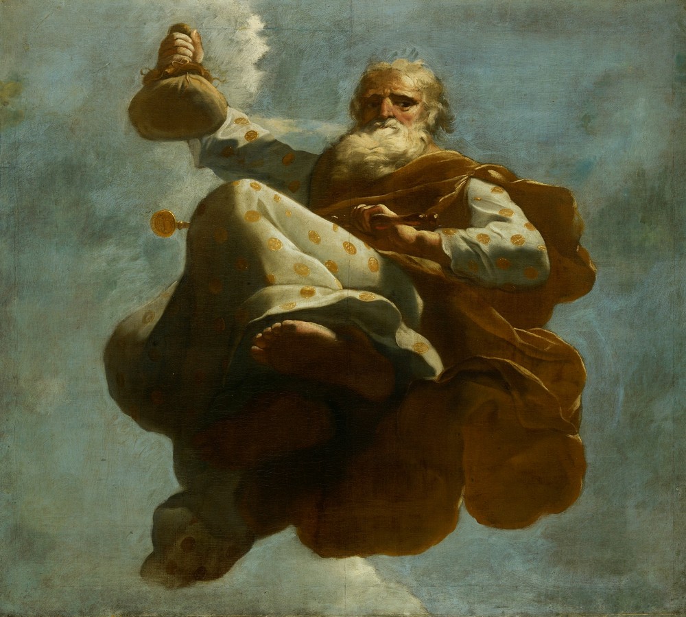 Plutus ; Allegorische voorstelling van de verzorging van leprozen en onnozelen