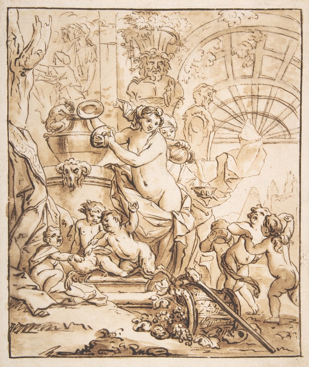 Bacchanalian Scene with Nymphs and Putti