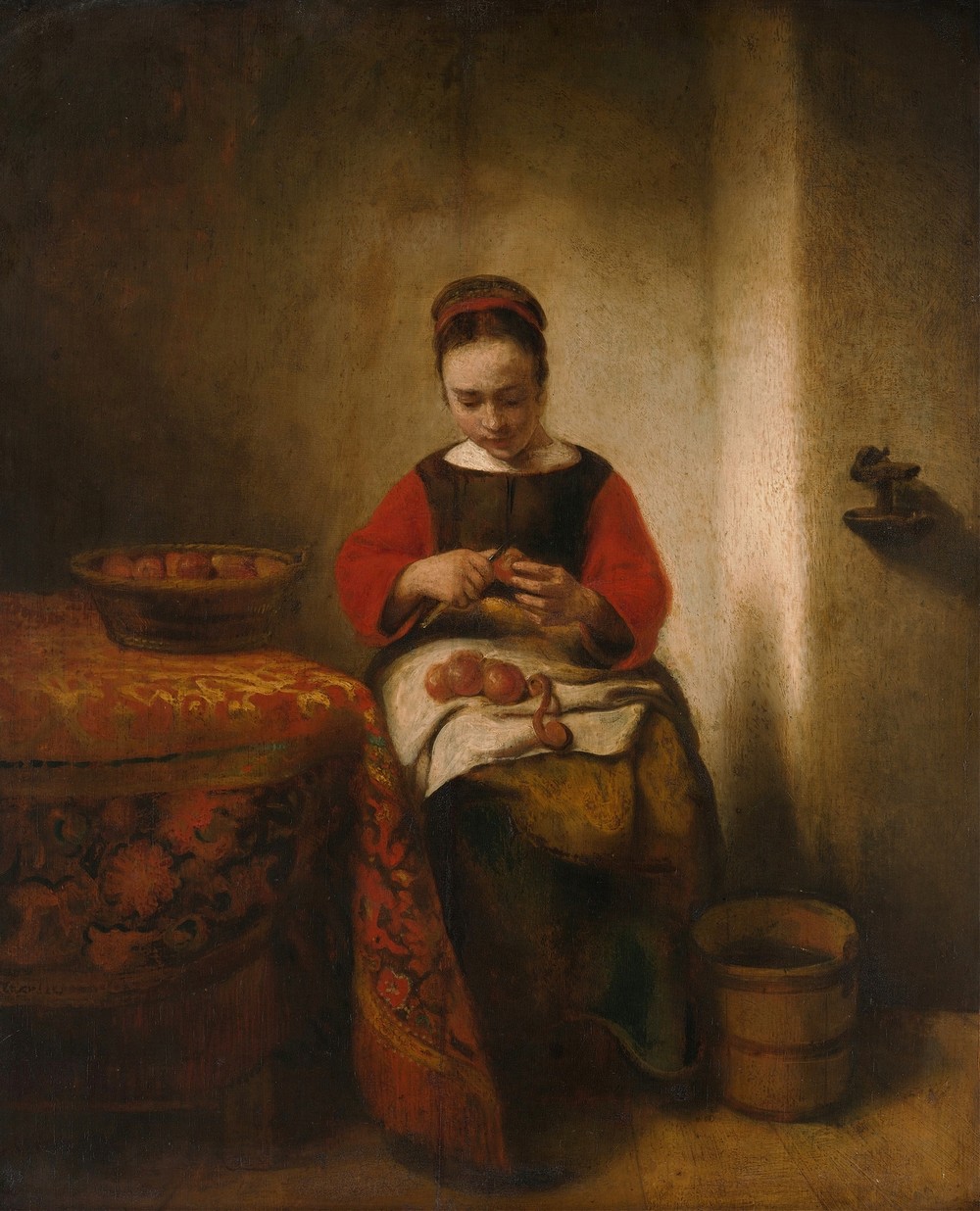 Young Woman Peeling Apples (ca. 1655)