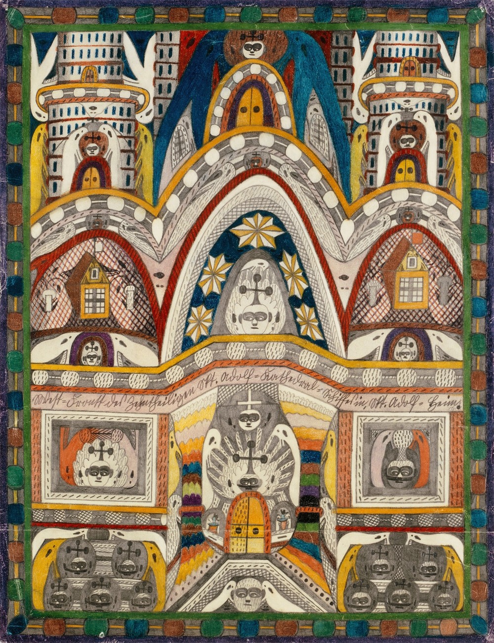 West=Frontt des Zehntheiligen Skt. Adolf=Kathedral=Schiffes in, Skt. Adolf=Heim