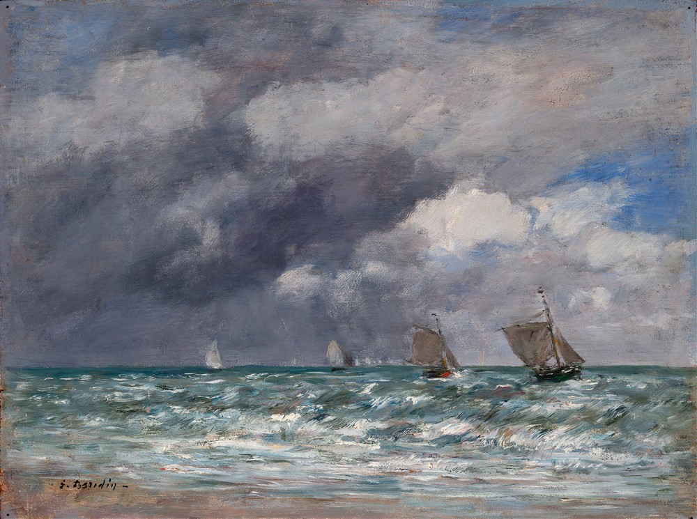 Sailboats near Trouville (ca. 1885–90)
