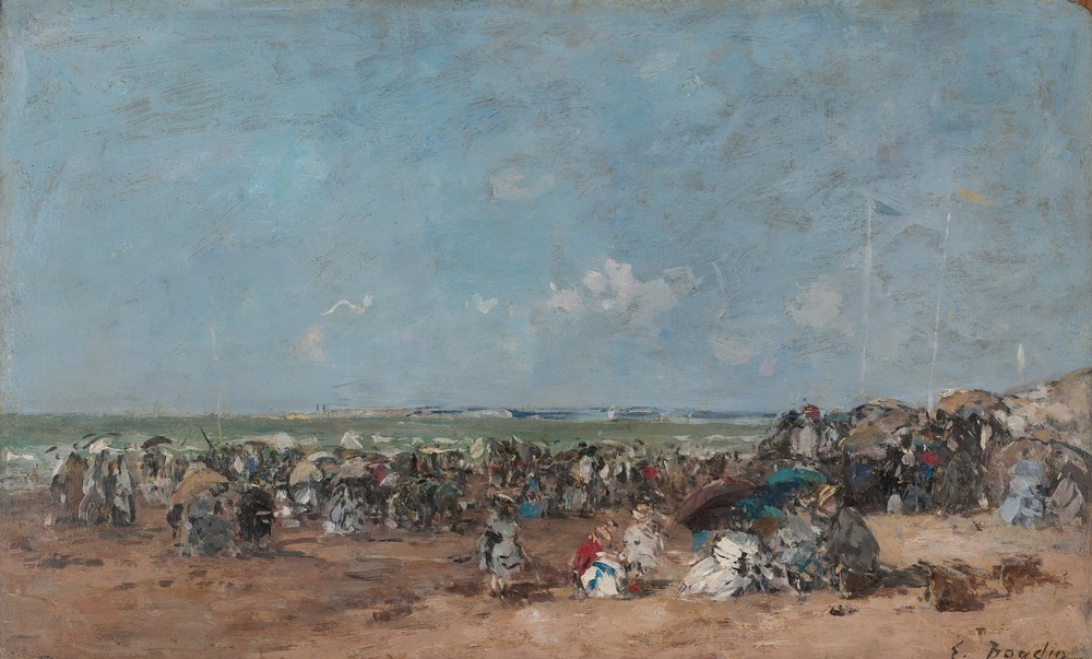 Beach Scene in Trouville (ca. 1870–74)