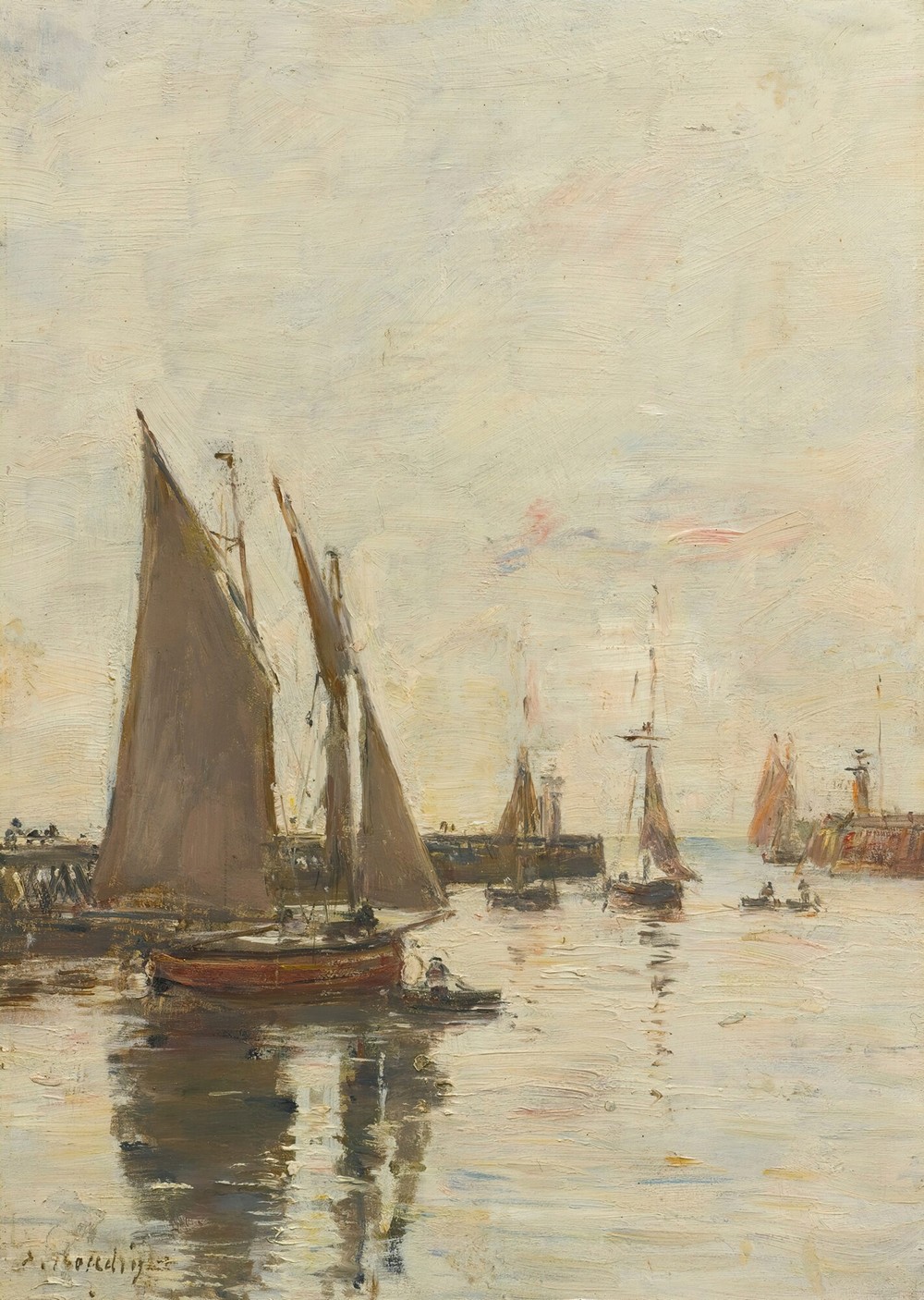 Trouville, Les Jetées Marée Haute (circa 1885-90)