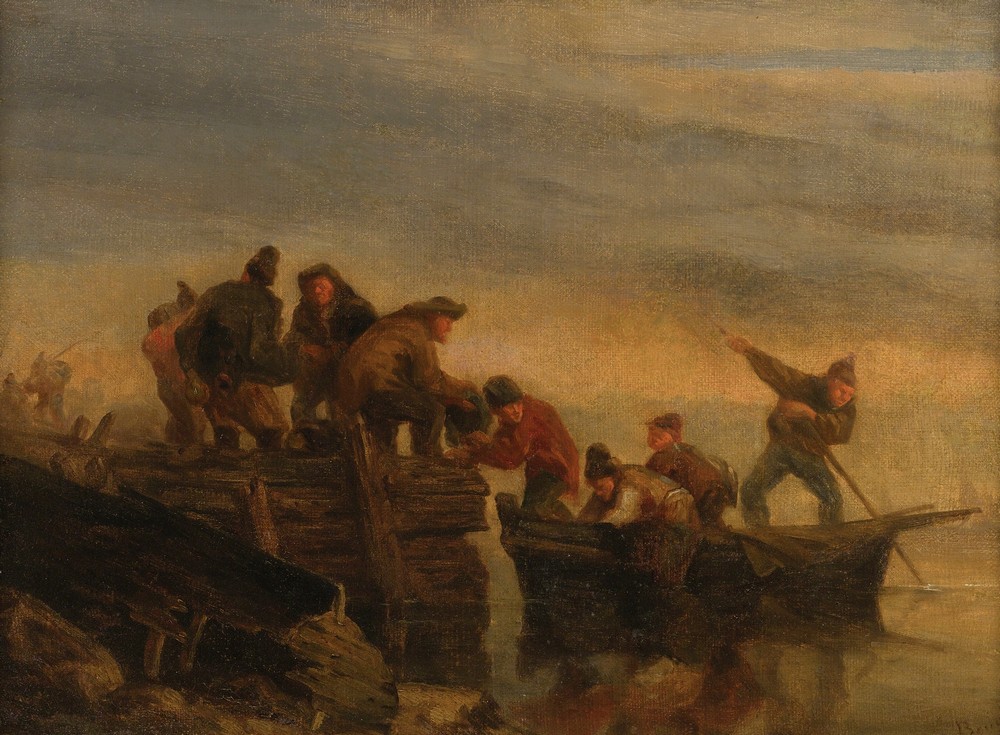 Pêcheurs Au Bord De L’eau (circa 1853-1856)