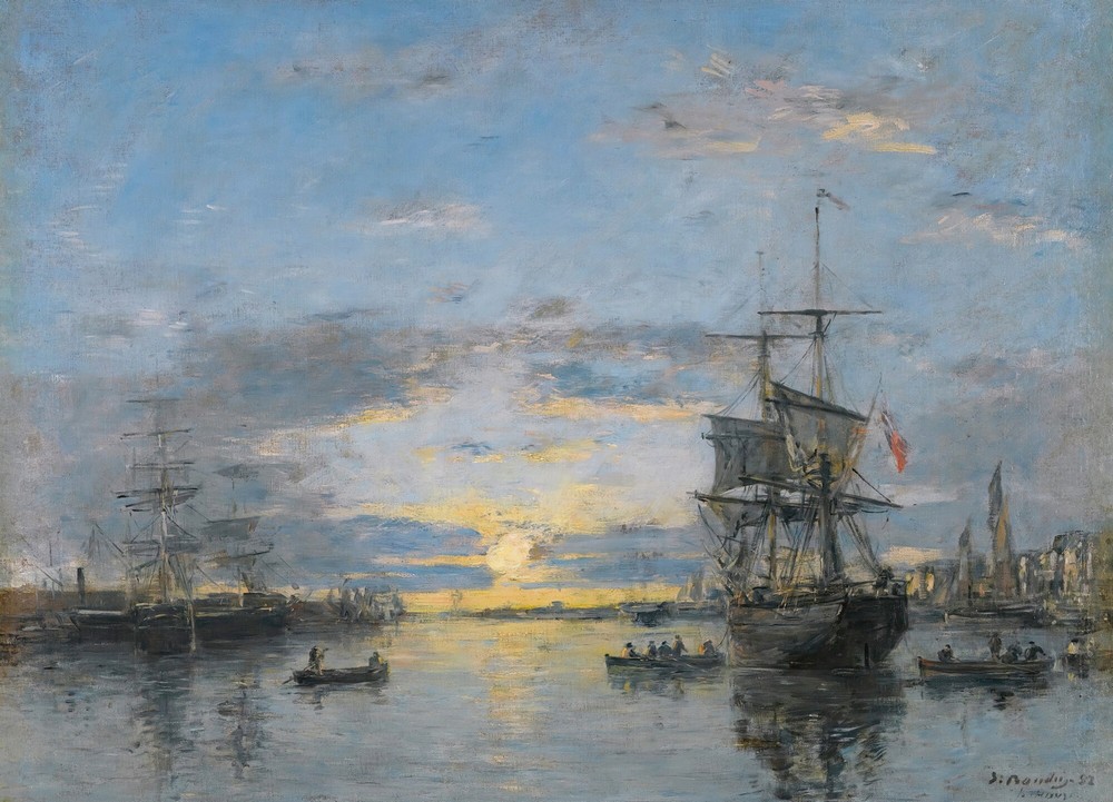 Le Havre. L’avant-Port Au Soleil Couchant