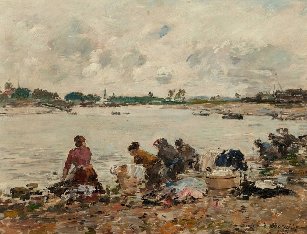 Laveuses au bord de la Touques