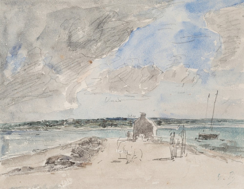 Plougastel, le passage à l’embouchure de la rivière de Landerneau (circa 1870-73)