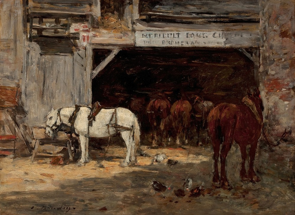 Cour et écurie d’un loueur (circa 1885-1890)