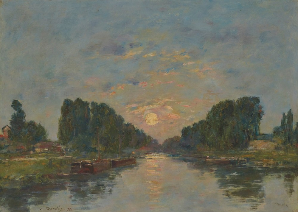 Saint-Valéry-sur-Somme. Effet de lune sur le canal