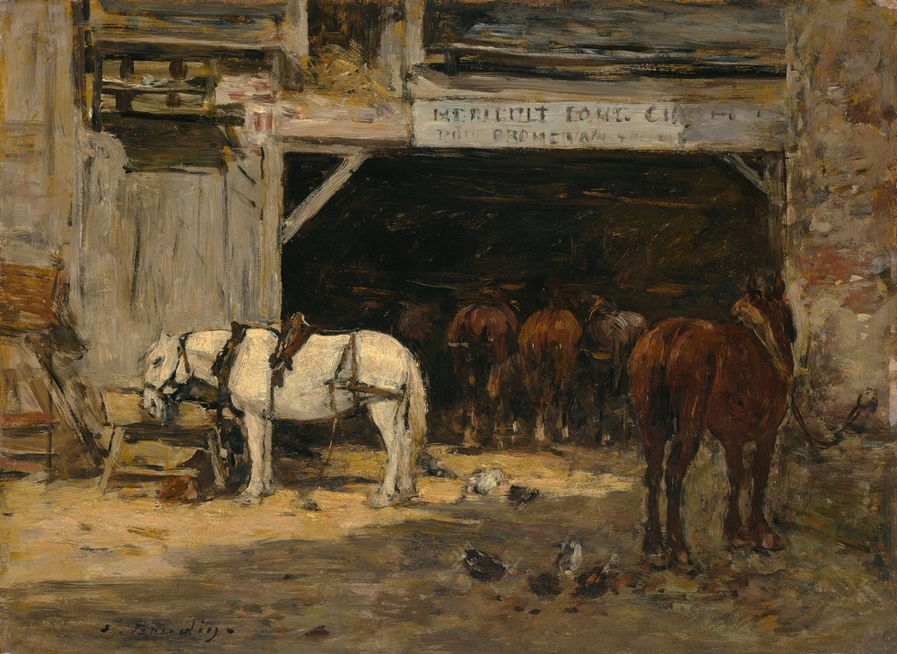 Cour et écurie d’un loueur (circa 1885-1890)