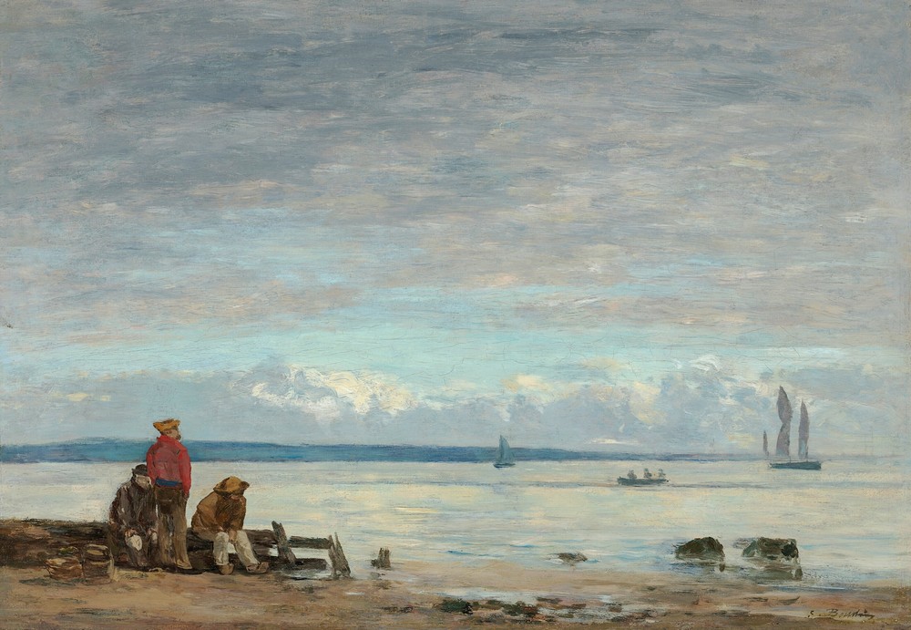 Honfleur. Pêcheurs sur la grève (circa 1858-1862)