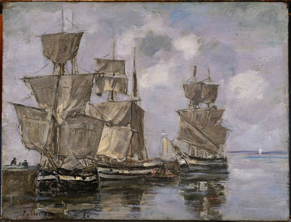 Navires dans le Port à Honfleur