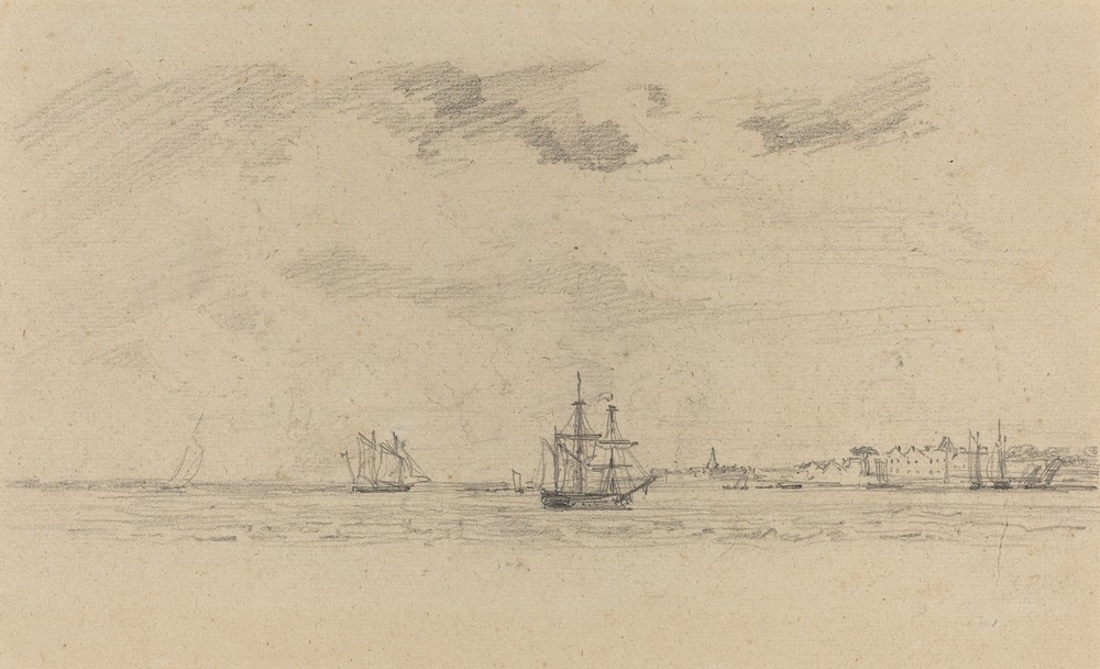 Coastal Landscape with Shipping (c. 1858)