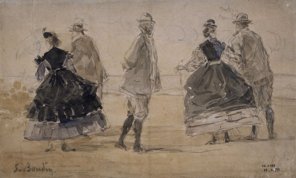 Groupe au bord de la mer