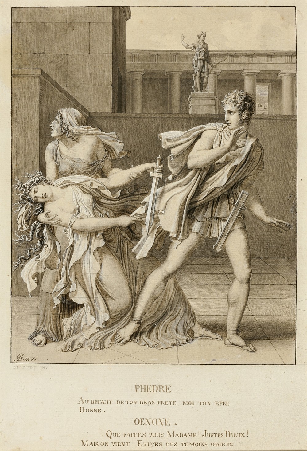 Phaedre, Having Declared Her Passion, Attempts to Kill Herself with the Sword of Hippolytus (c. 1801)