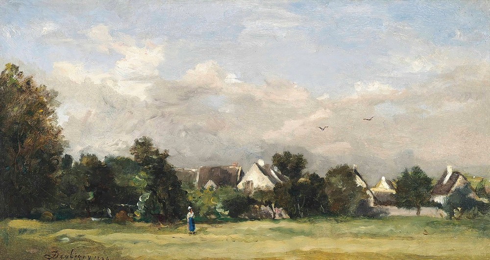 Paysanne Près D’un Village