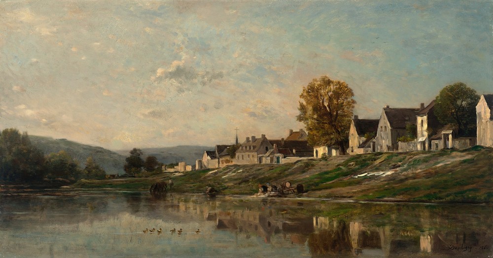 Les Laveuses au bord de la Seine à Bonnières