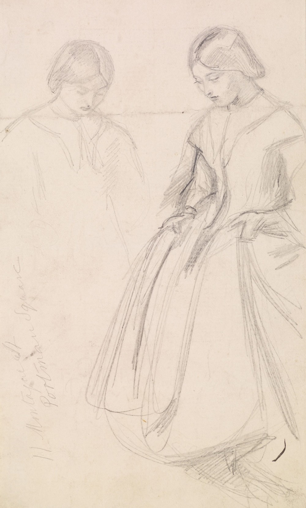 Female – Sketches of a Girl holding her Skirt