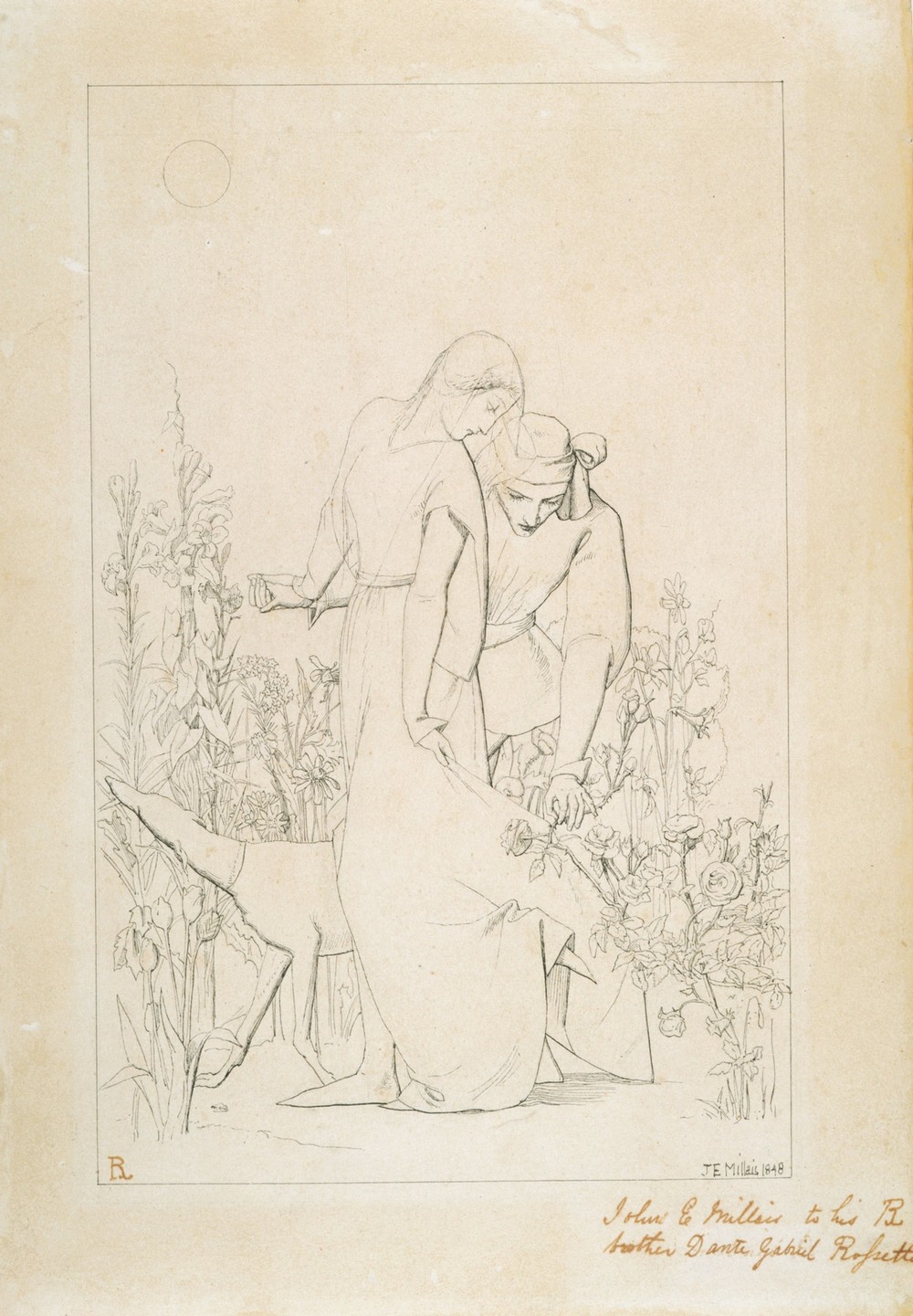 Lovers by a Rosebush
