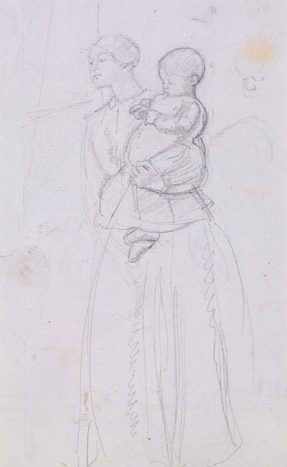 Tennyson’s The Lord of Burleigh – The Death of Lady Burleigh – Sketch of the Nurse and Boy (1855-56)