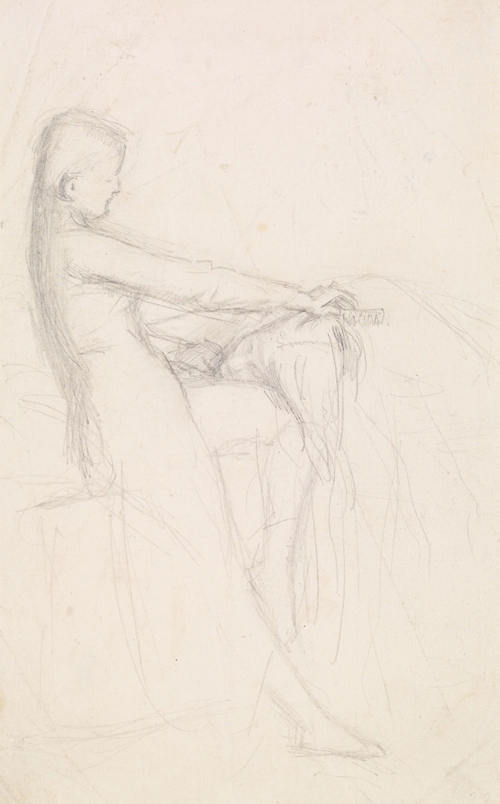 Tennyson’s The Sisters – Figure Sketch (1855-56)