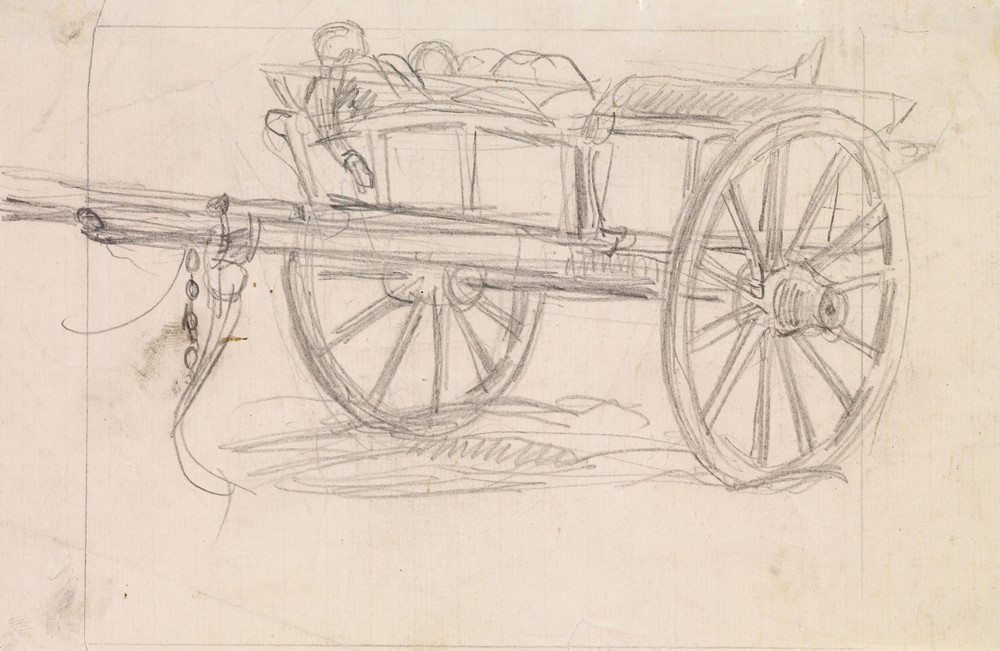 The Plague of Elliant – Sketch of a Cart carrying the Dead