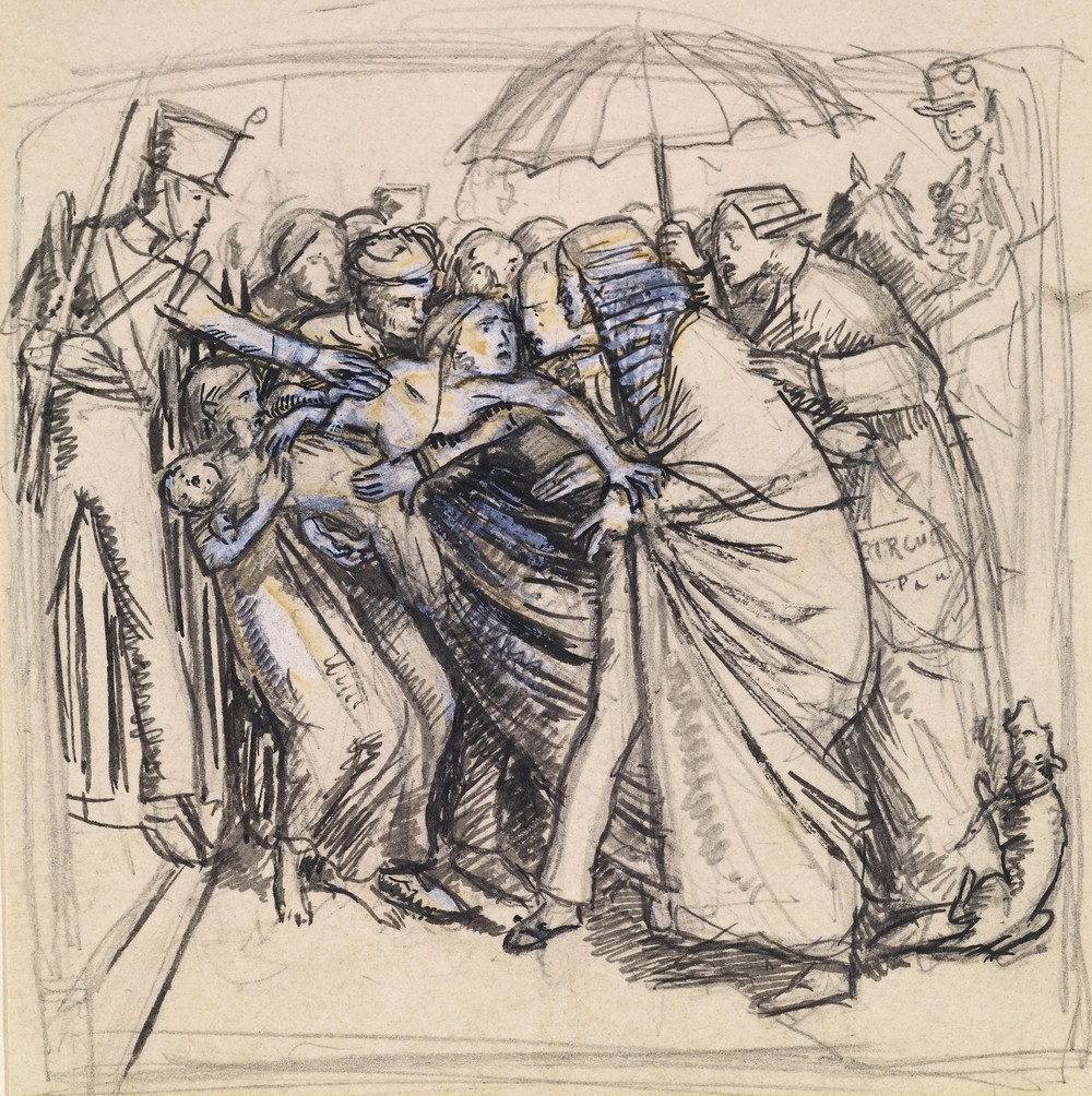 The Prisoner’s Wife – Sketch of the Wife confronting Judge (1853-54)