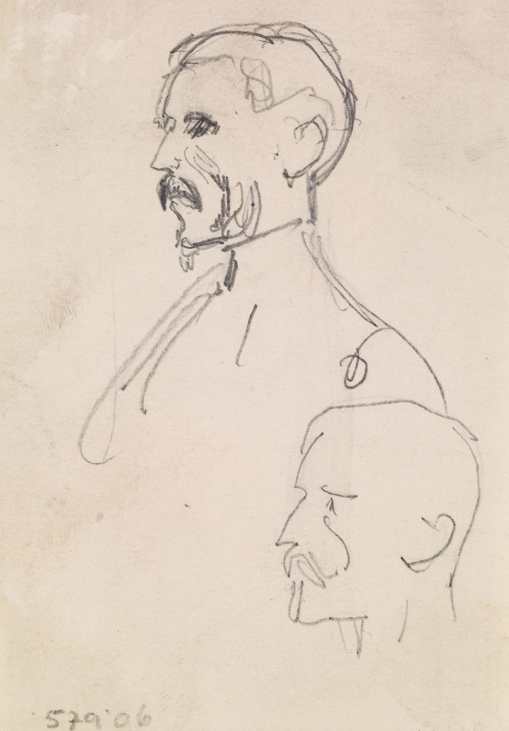 Two Head Studies in Profile (1855-65)