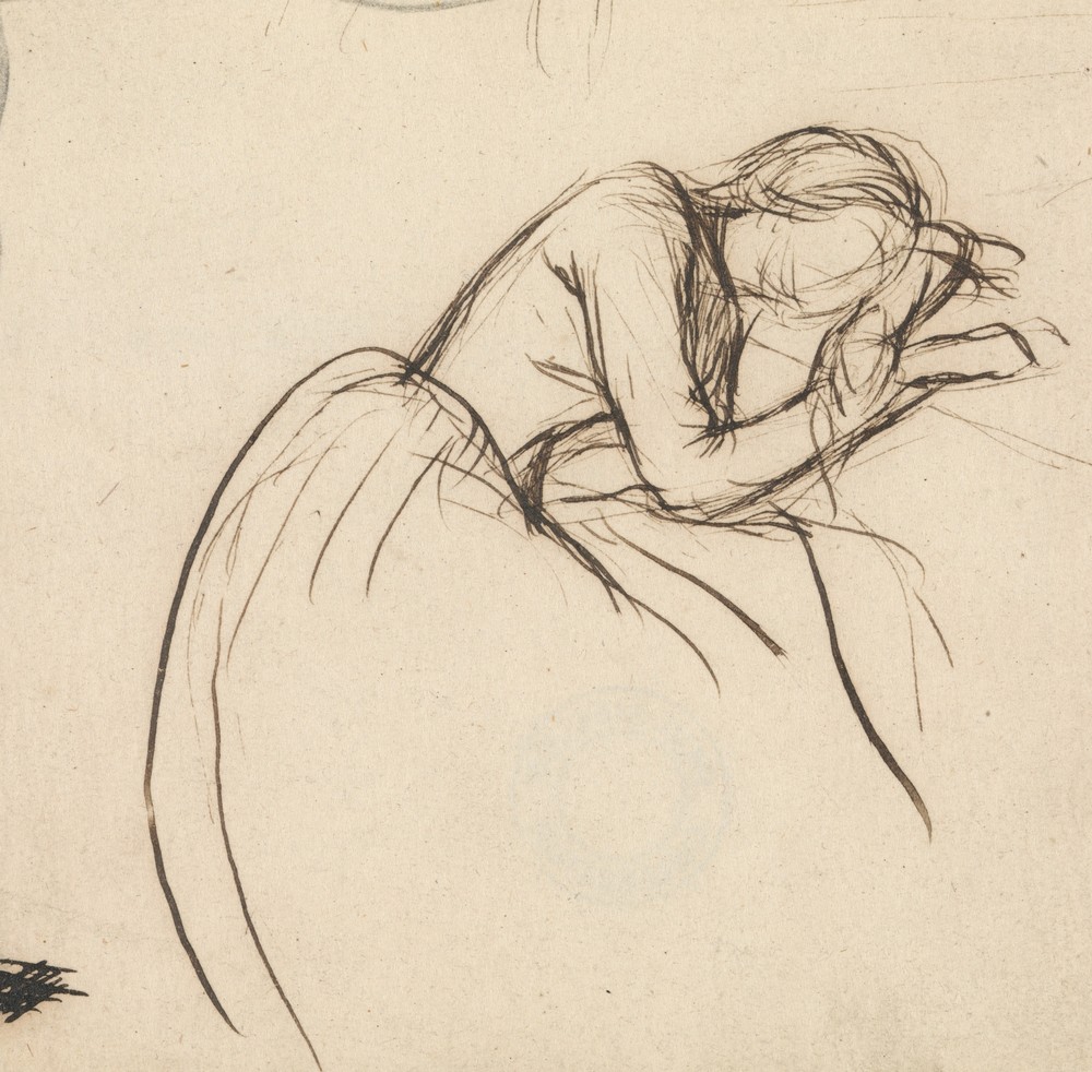 A Woman Bowed in Grief (ca. 1857)