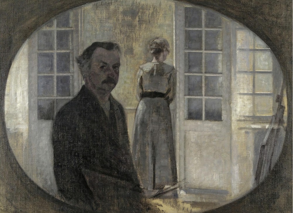 Interiør Med Kunstneren Og Hans Hustru (Double Portrait Of The Artist And His Wife, Seen Through A Mirror)