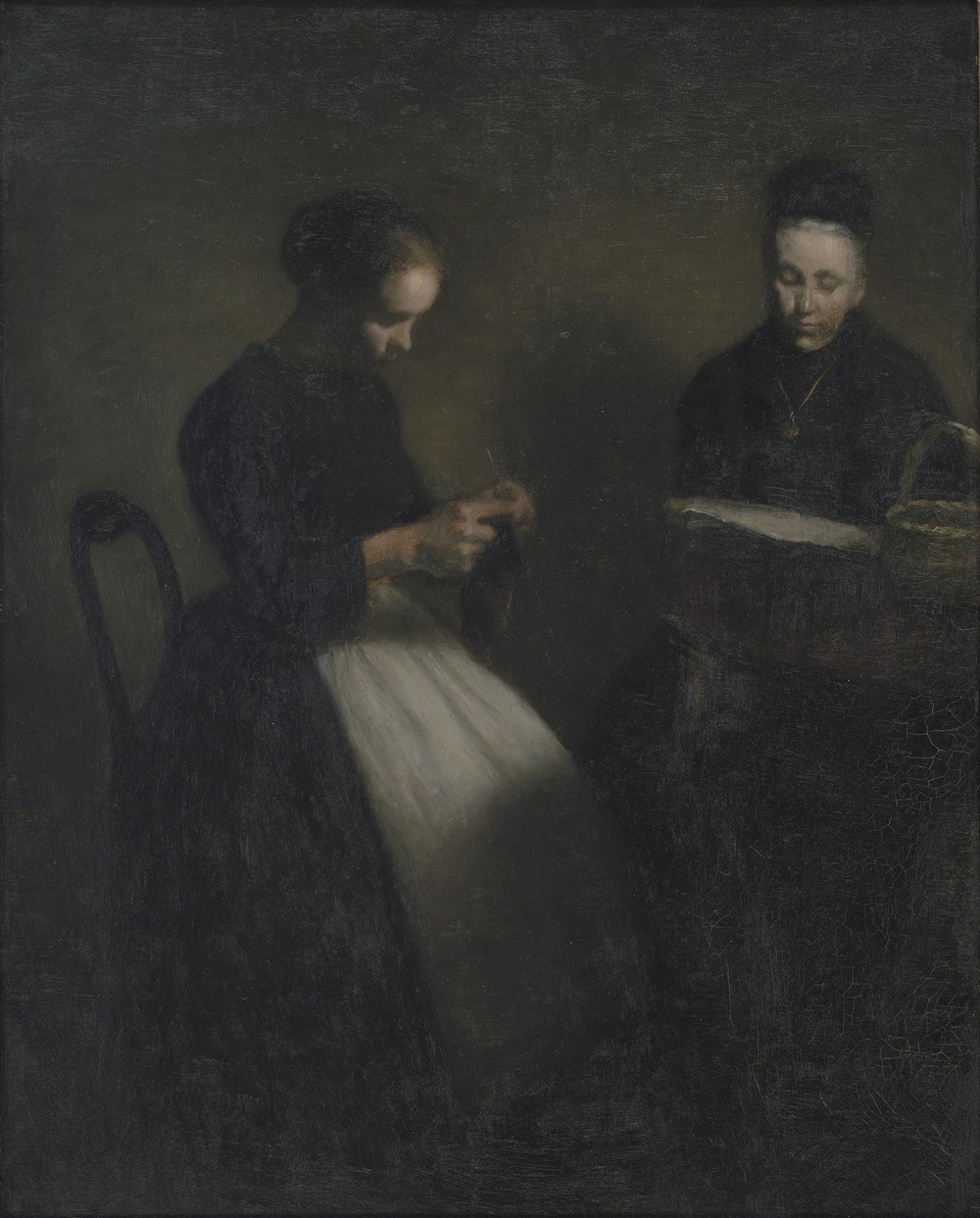 Evening in the Drawing Room. The Artist’s Mother and Wife