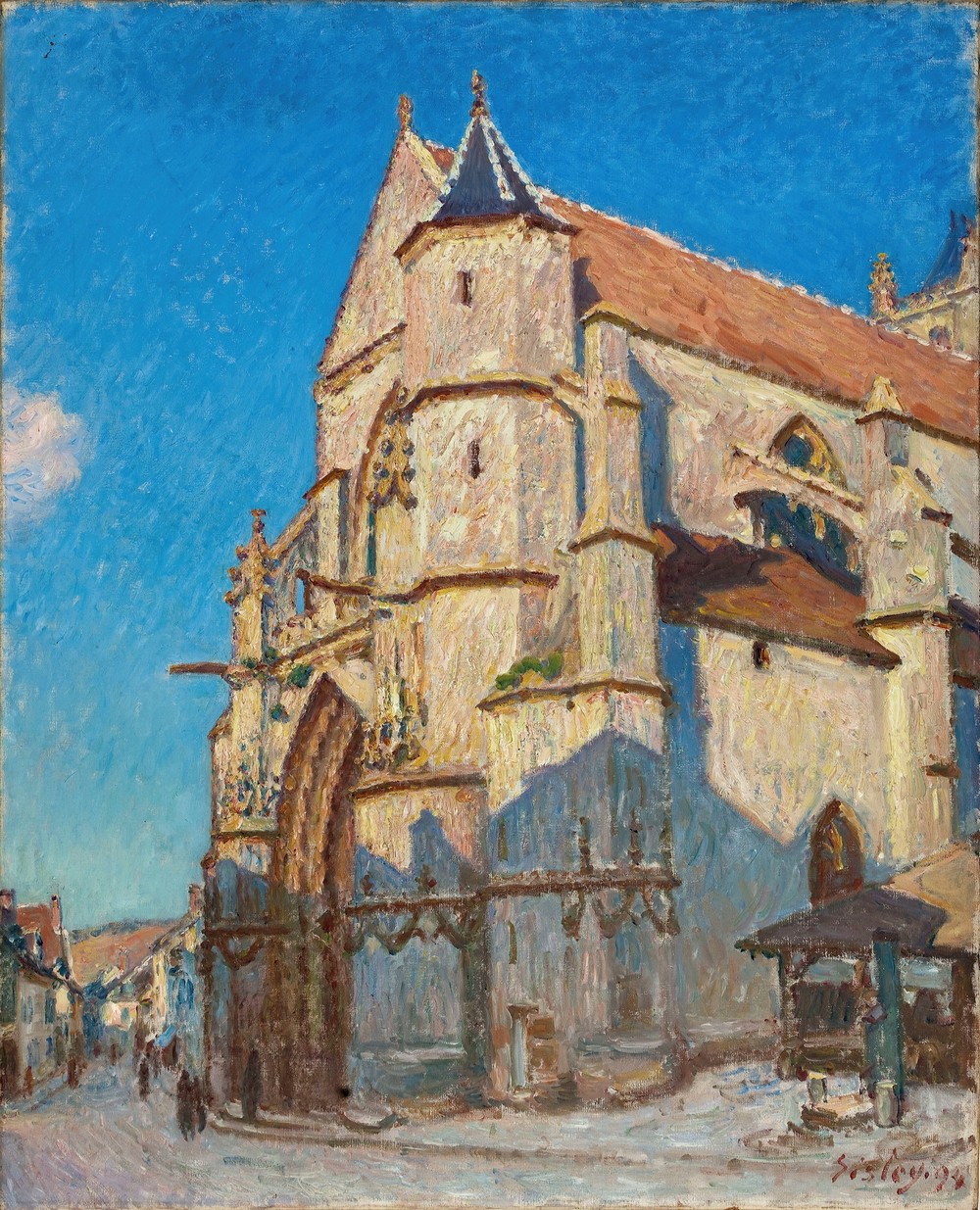 L’Eglise de Moret (le soir)