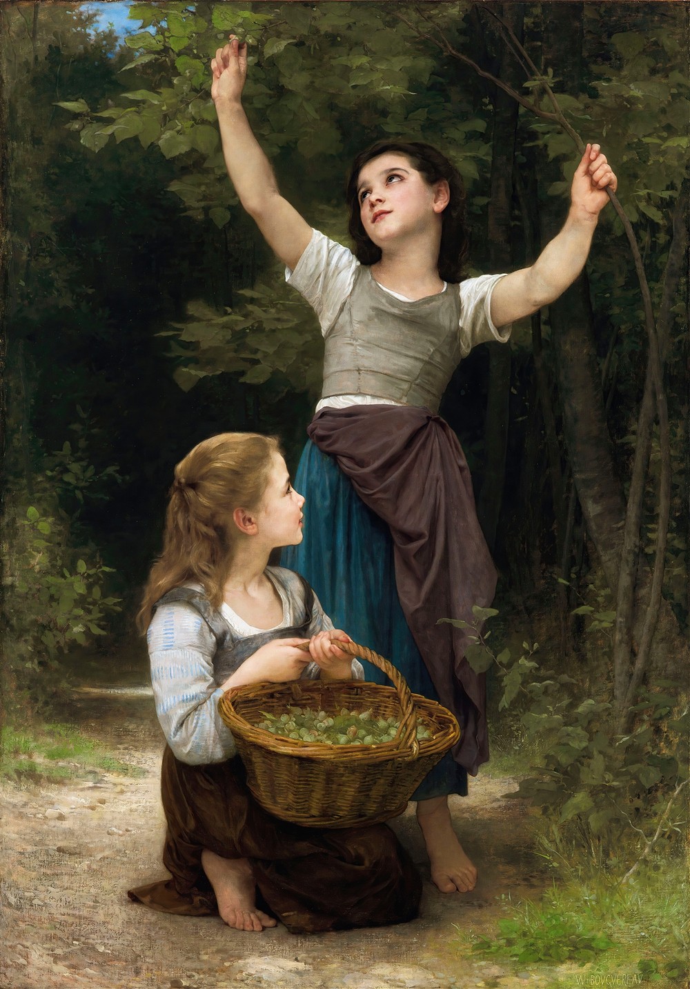 Récolte de noisettes