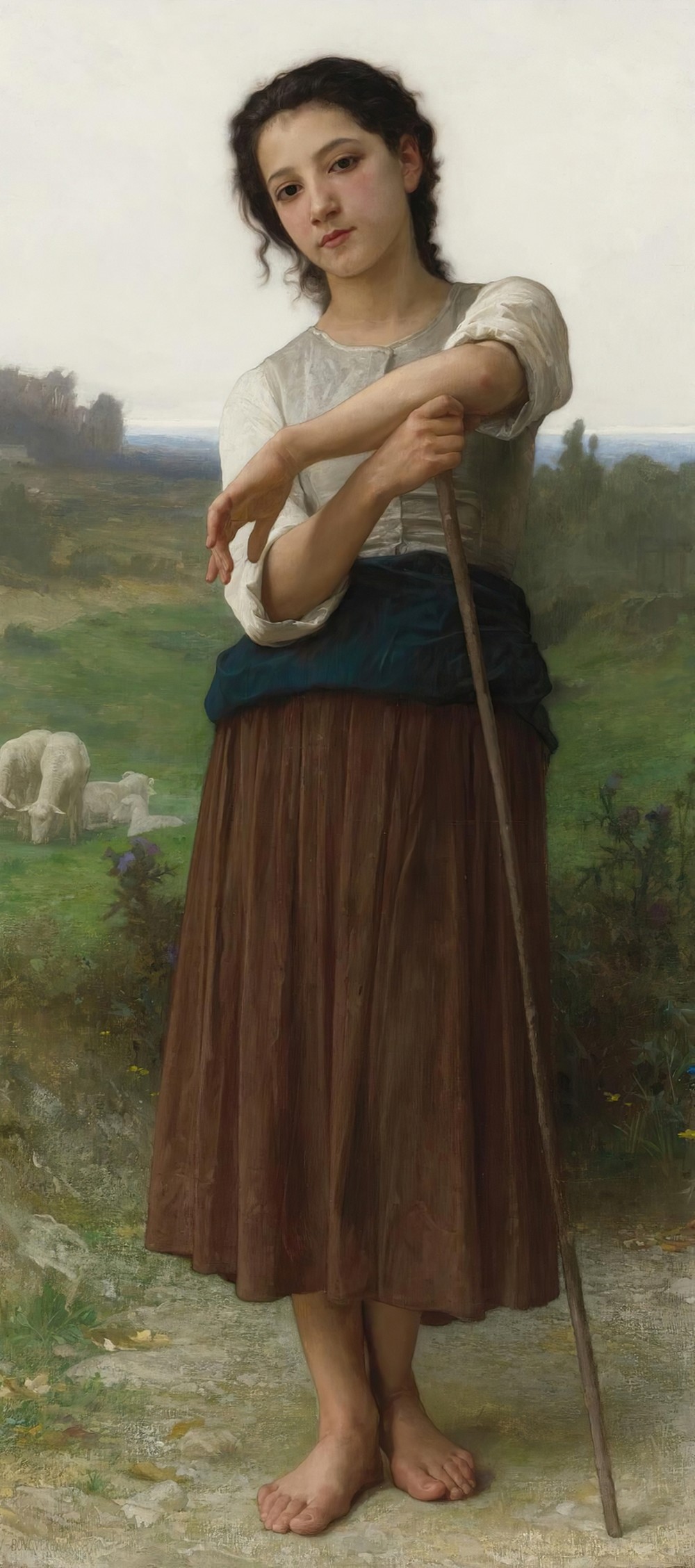 Jeune bergère debout