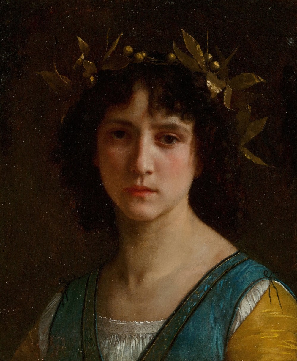 Tête d’Italienne avec une couronne de laurier (Head of an Italian girl with a laurel wreath)