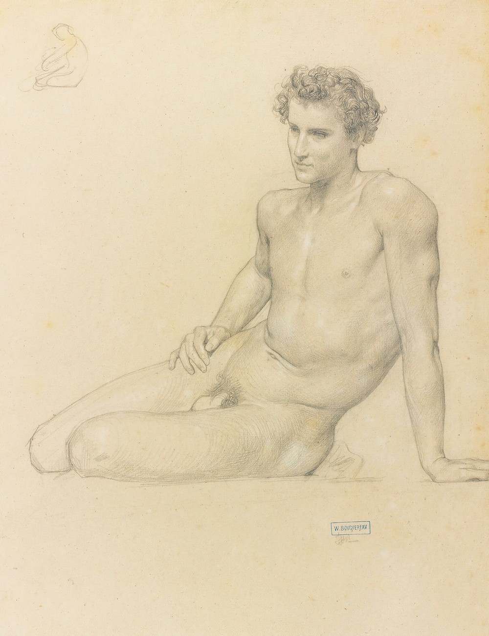 Study of a seated man for l’été