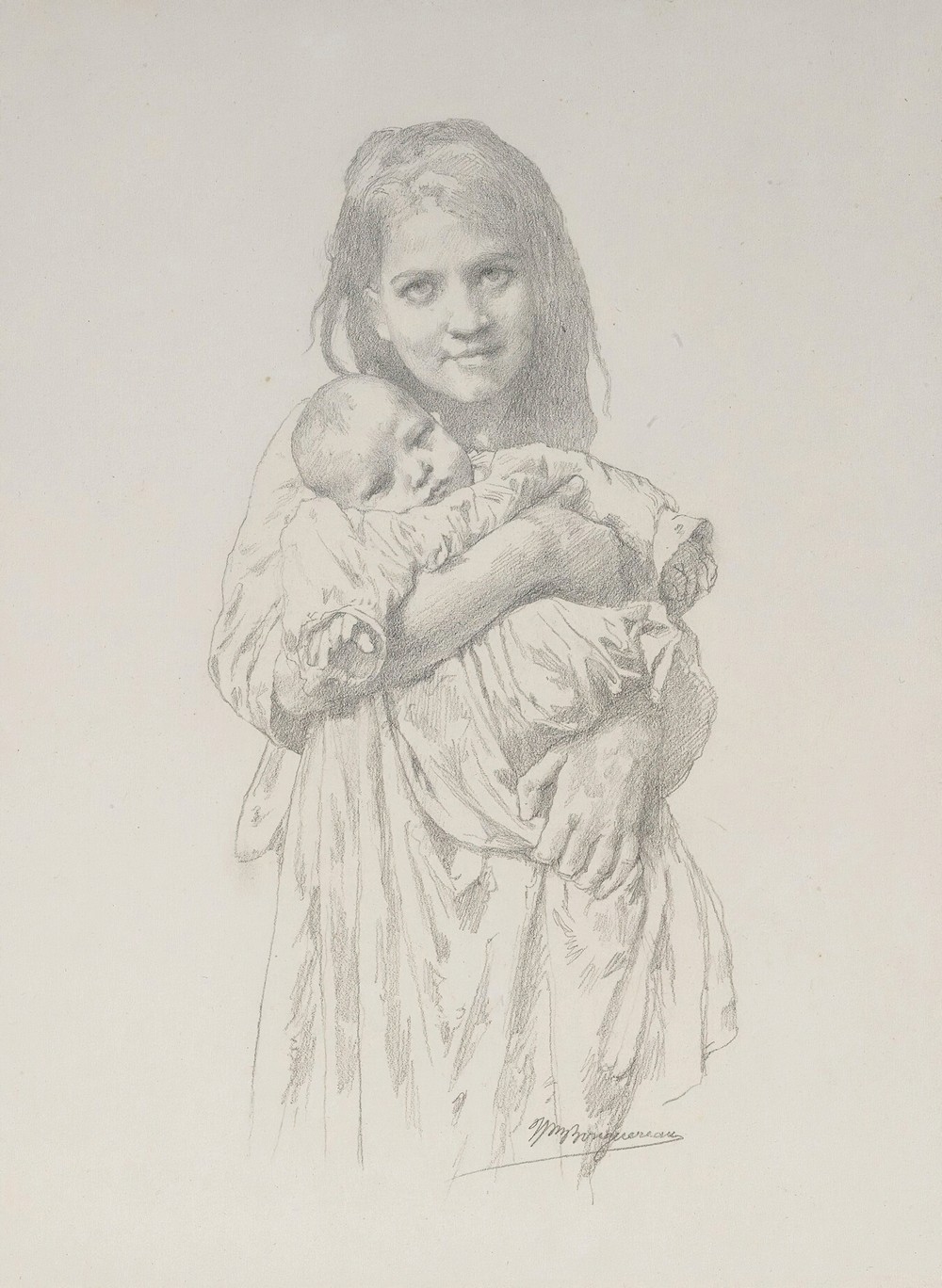 Fillette Et Enfant