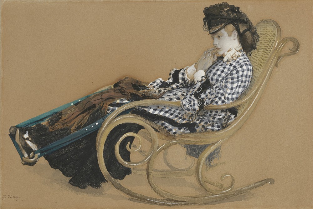 Young Woman in a Rocking Chair, study for the painting ‘The Last Evening’ (about 1873)
