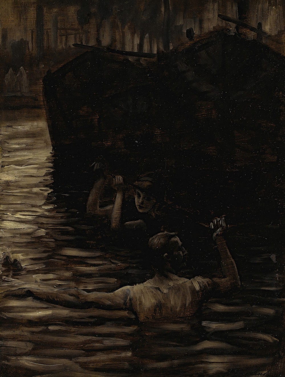 Renée and Reverchon Swimming in the Seine (circa 1881-82)