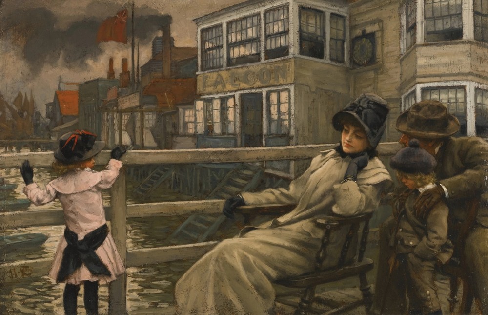 Waiting for the ferry (circa 1876)