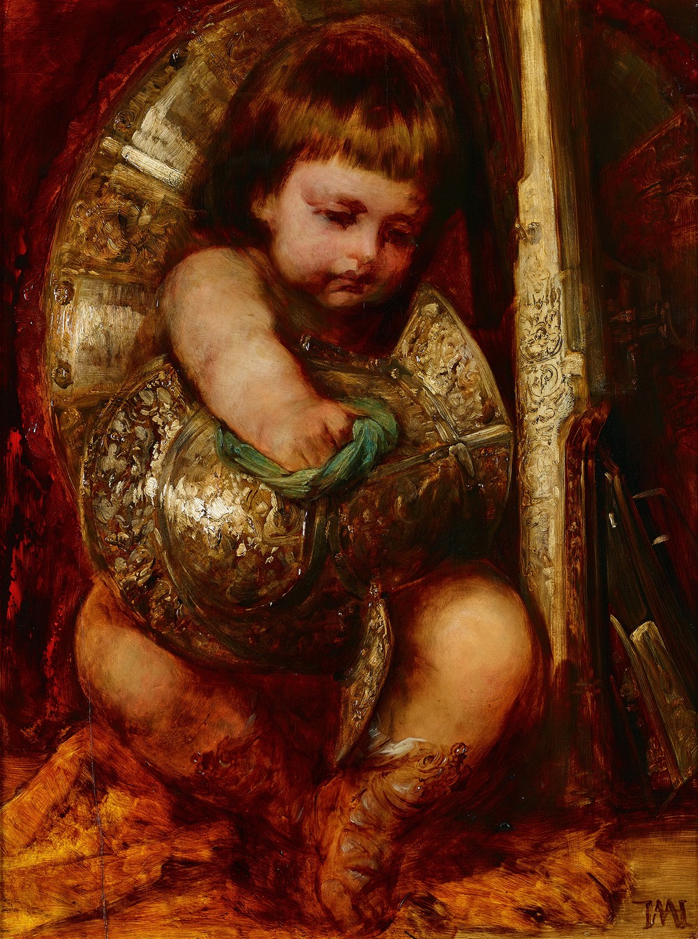 Putto, Cleaning The Arms Of Mars