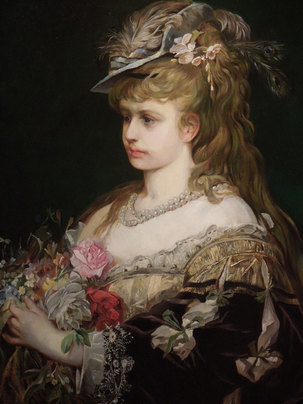 Flora. Portrait Of A Girl In A Hat (1870s)