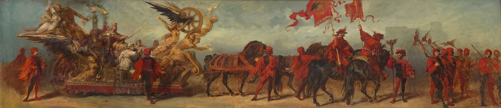 Entwurf zum Festzug 1879 – Die Eisenbahner