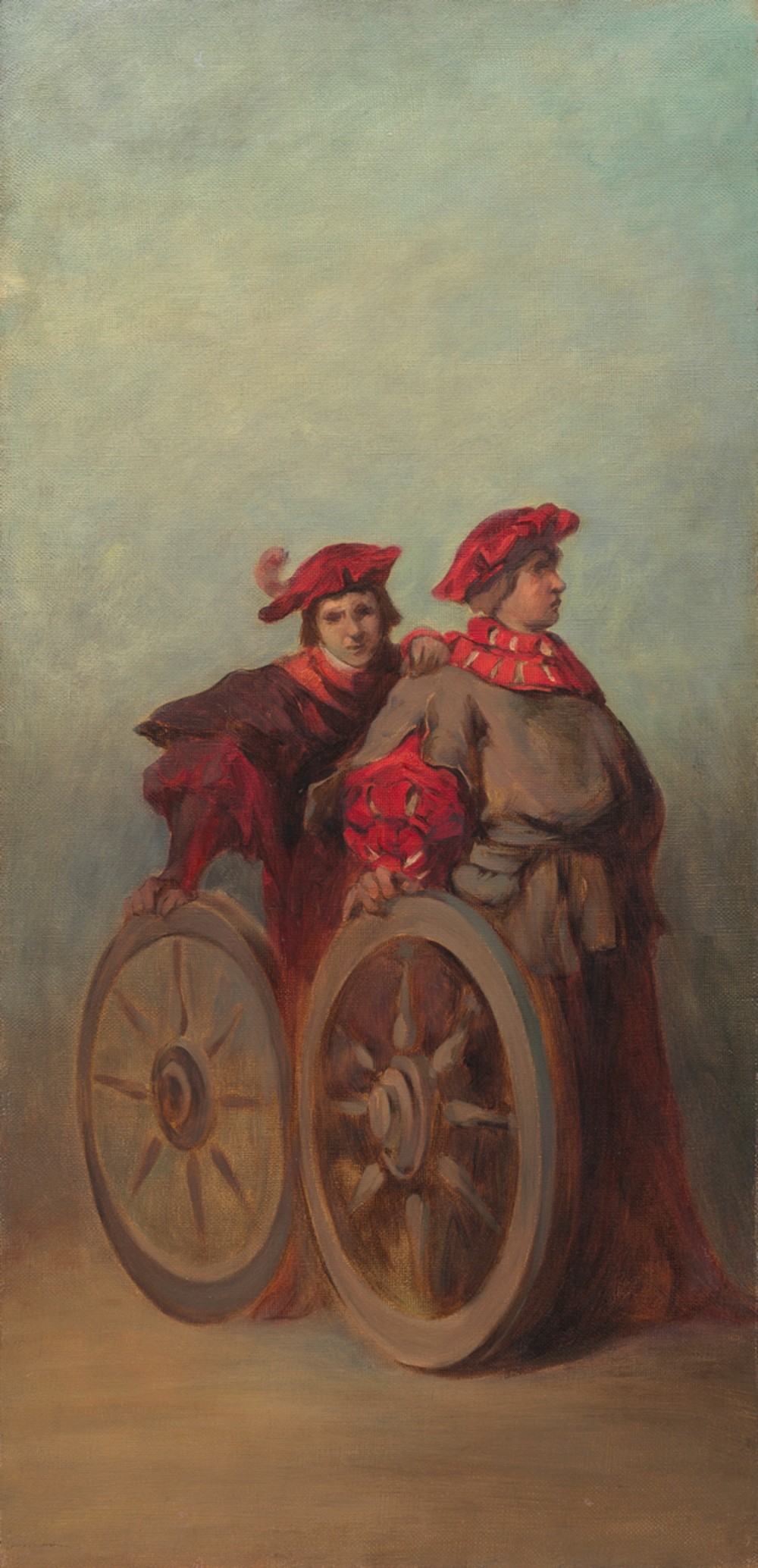 Entwurf zum Festzug 1879 – Zwei Wagnergesellen