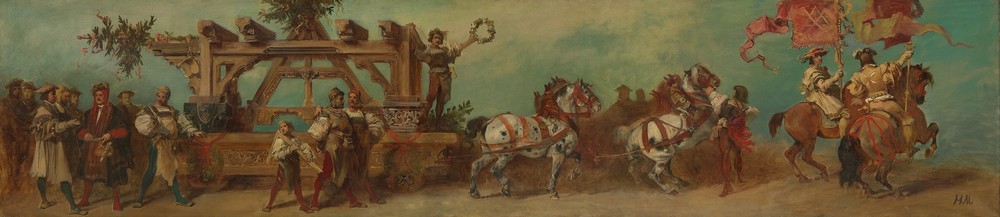 Entwurf zum Festzug 1879 – Die Zimmerleute