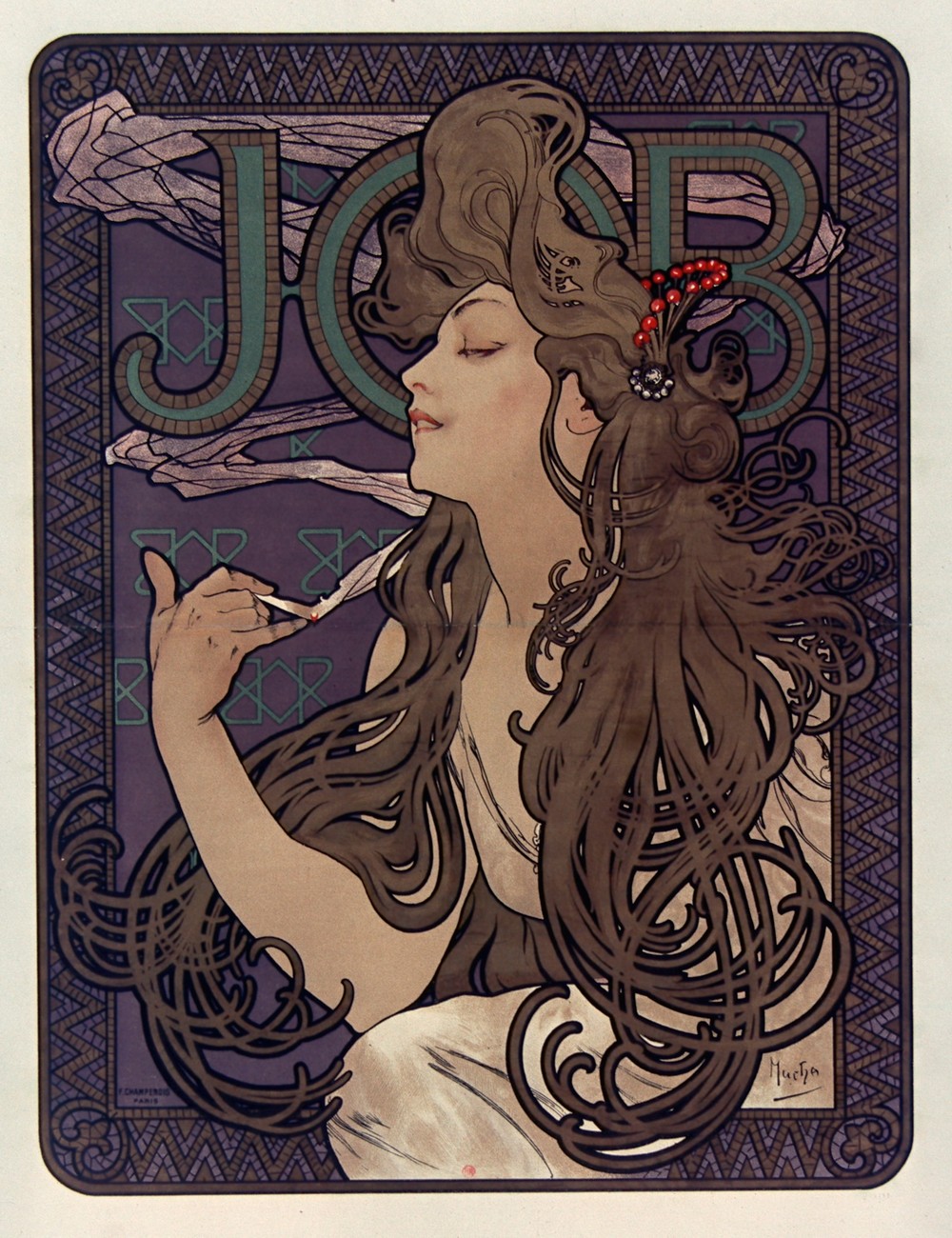 Publicité pour les cigarettes Job.