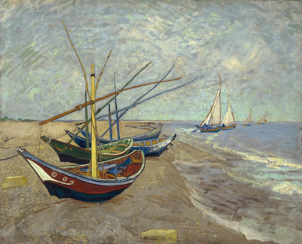 Fishing boats on the beach at Les Saintes-Maries-de-la-Mer